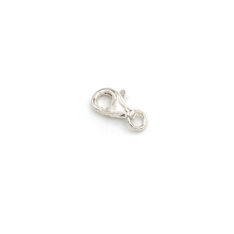 Karabinerverschluss aus 925er Sterling Silber 9mm 1 Stück