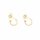 Halbcreolen 11 mm aus 304 Edelstahl mit 14K Goldbeschichtung, 2 Stück