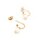 Halbcreolen 11 mm aus 304 Edelstahl mit 14K Goldbeschichtung, 2 Stück