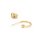 Halbcreolen 11 mm aus 304 Edelstahl mit 14K Goldbeschichtung, 2 Stück