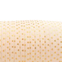 elastisches Gummiband/Faltband mit goldenen Herzchen in...