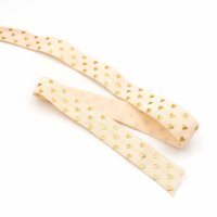 elastisches Gummiband/Faltband mit goldenen Herzchen in...