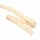 elastisches Gummiband/Faltband mit goldenen Herzchen in beige 1m