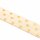 elastisches Gummiband/Faltband mit goldenen Herzchen in beige 1m