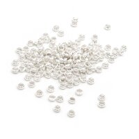 Quetschperlen aus Messing in silberfarben 3mm 5 Gramm...