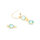Verbinder als Tropfen aus 925S mit blauem Quarz 13x7mm in goldfarben