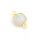 Mondstein Verbinder aus 925er Silber in goldfarben als Quadrat 15x9 mm