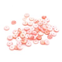 Heishi Perlen aus Perlmutt in Rosa 6 mm 5 Gramm ca. 50...