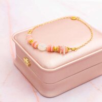 Heishi Perlen aus Perlmutt in Rosa 6 mm 5 Gramm ca. 50...