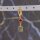 Verbinder als Raute aus 925S mit rotem Quarz 13x8mm in goldfarben