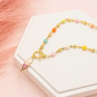 Lavasteinperlen in goldfarben beschichtet 4 mm 20 Stück