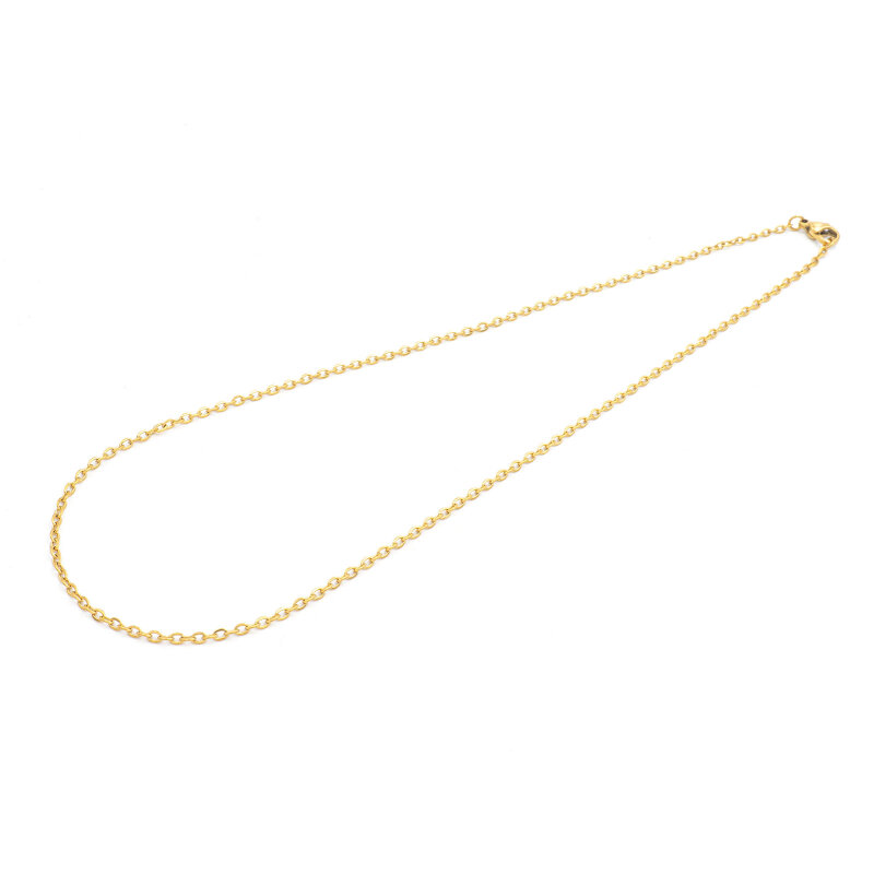 Gliederkette aus 304 Edelstahl mit goldfarbener IP Beschichtung 40cm 1 Stück