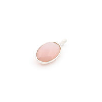 Anhänger aus 925er Silber mit facettiertem rosa Opal