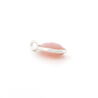 Anhänger aus 925er Silber mit facettiertem rosa Opal