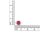 Verbinder aus 925S mit Quarz in Fuchsia 13x7mm