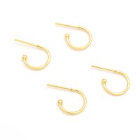 Halbcreolen 12 mm aus Edelstahl mit IP-Beschichtung in...