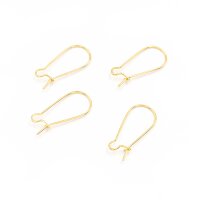 Kidney Ohrhaken 18K Gold beschichtet, 4 Stück, 11 x...