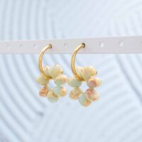 Halbcreolen 20 mm aus 304 Edelstahl mit 14K...