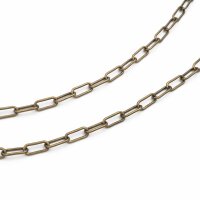Paperclip Kette in antik bronzefarben 14x6 mm 1 Meter