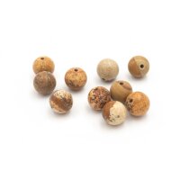 Perlen aus Jaspis in verschiedenen Brauntönen 8 mm...