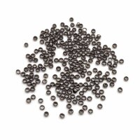 Quetschperlen aus Messing in Gunmetal 2,5x1,5mm, 5 Gramm