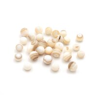 Muschelperlen in weiß  ≈ 6 mm 30 Stück
