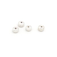 strukturierte Zwischenperlen aus 925er Silber 4mm 4...