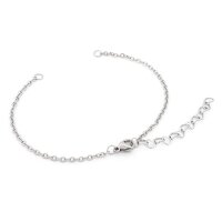 Edelstahl Gliederarmband mit Herz-Verlängerungskette...