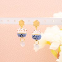 Ohrstecker als Blume aus Edelstahl in goldfarben 4...