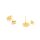 Ohrstecker als Blume aus Edelstahl in goldfarben 4 Stück