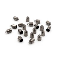 Endkappen aus Messing 10x6mm in gunmetal 20 Stück
