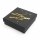 Geschenkbox in Schwarz mit goldenem Muster 9 x 9cm