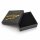Geschenkbox in Schwarz mit goldenem Muster 9 x 9cm
