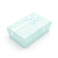 Geschenkbox in Aqua mit Schleife 8x5 cm 1 Stück