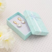 Geschenkbox in Aqua mit Schleife 8x5 cm 1 Stück