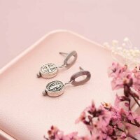 Ohrstecker oval aus Edelstahl in platinfarben 4 Stück