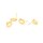 Ohrstecker oval aus Edelstahl in goldfarben 4 Stück