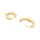Creolen 16 mm aus 316 Edelstahl mit 24K Goldbeschichtung 2 Stück