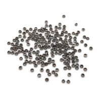 Quetschperlen aus Messing in Gunmetal 2mm,5 Gramm ca. 350...