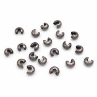 Coverperlen aus Messing in gunmetall geschlossen 5mm 20...
