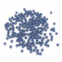 kleine Glasperlen opak in blau 4mm 200 Stück