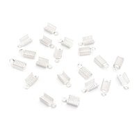 Faltklemmen aus Messing in silberfarben 12x5mm 20 Stück