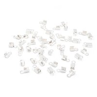 Faltklemmen in siberfarben 9x4 mm 50 Stück
