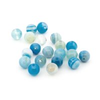 Achat Perlen 6mm blau gestreift Naturstein runde Perlen...