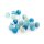 Achat Perlen 6mm blau gestreift Naturstein runde Perlen 20 Stück
