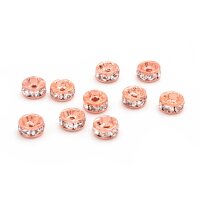 Strassrondelle aus Messing in roségoldfarben 5mm...