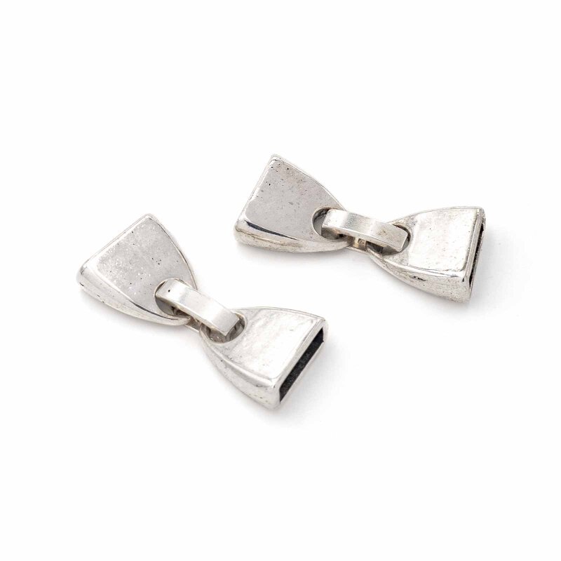 Armbandverschluss für 10x3 mm Bänder in platinfarben 2 Stück