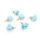 Blüten Quasten Aquamarin 18 mm Goldfarbene Fassung 6 Stück