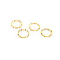 Ring-Verbinder aus 18k vergoldetem 304 Edelstahl 12mm...