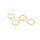 Ring-Verbinder aus 18k vergoldetem 304 Edelstahl 12mm – IP-Beschichtung – 4 Stück